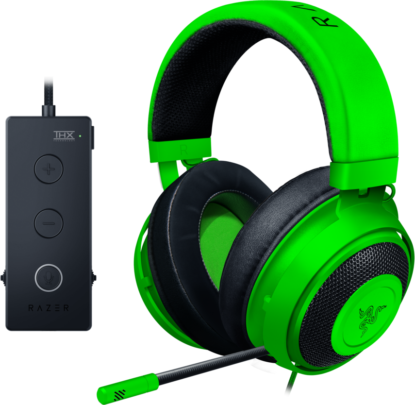 RZ04-02051100-R3M1 kraken tournament edition - wired gaming headset with usb audio controller - green - frml packaging Razer Santreyd 
