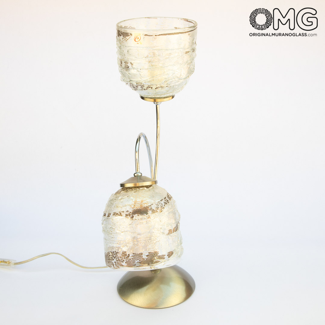 3421 ORIGINALMURANOGLASS Настольная лампа Комета - мураснкое стекло OMG 25 см  - Вид №1