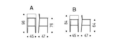 Высокий кожаный стул Cattelan italia CLIFF ARCH-00118758 - Вид №6