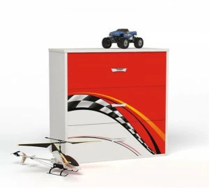 Комод ABC-KING 4 ящика,La-Man красный