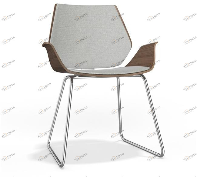 Casala Мягкое деревянное кресло-санки с подлокотниками Centuro i 1912/10-11