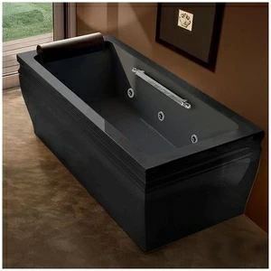 Ванна с гидромассажем чёрная Gruppo Treesse Blanque 1880 V1687-SX-C