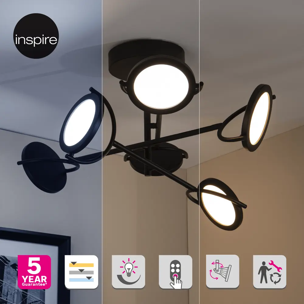 INSPIRE Diuna - подвесная люстра с регулируемыми светильниками 83612687 STLM-0042691 - Вид №5
