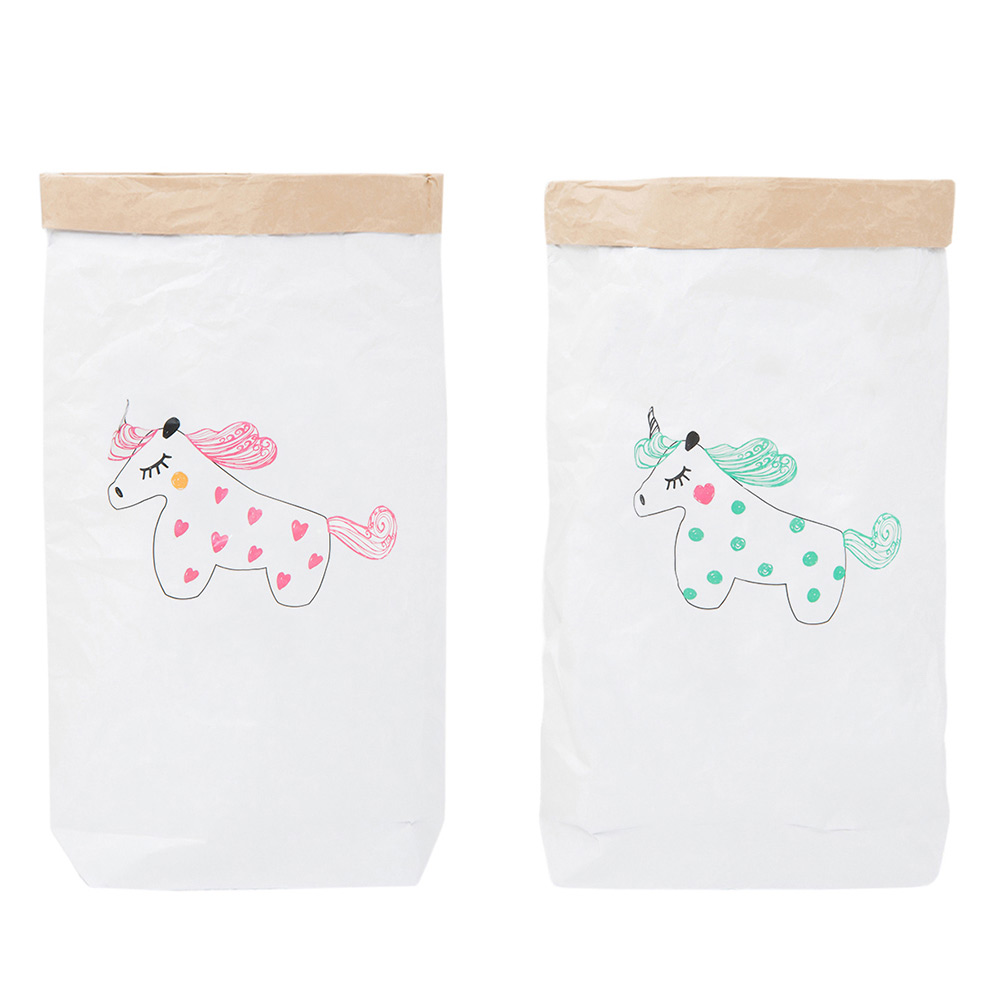Эко-мешок для игрушек Mint Unicorn из крафт бумаги VAMVIGVAM  282033 Белый;бежевый Santreyd  - Вид №1