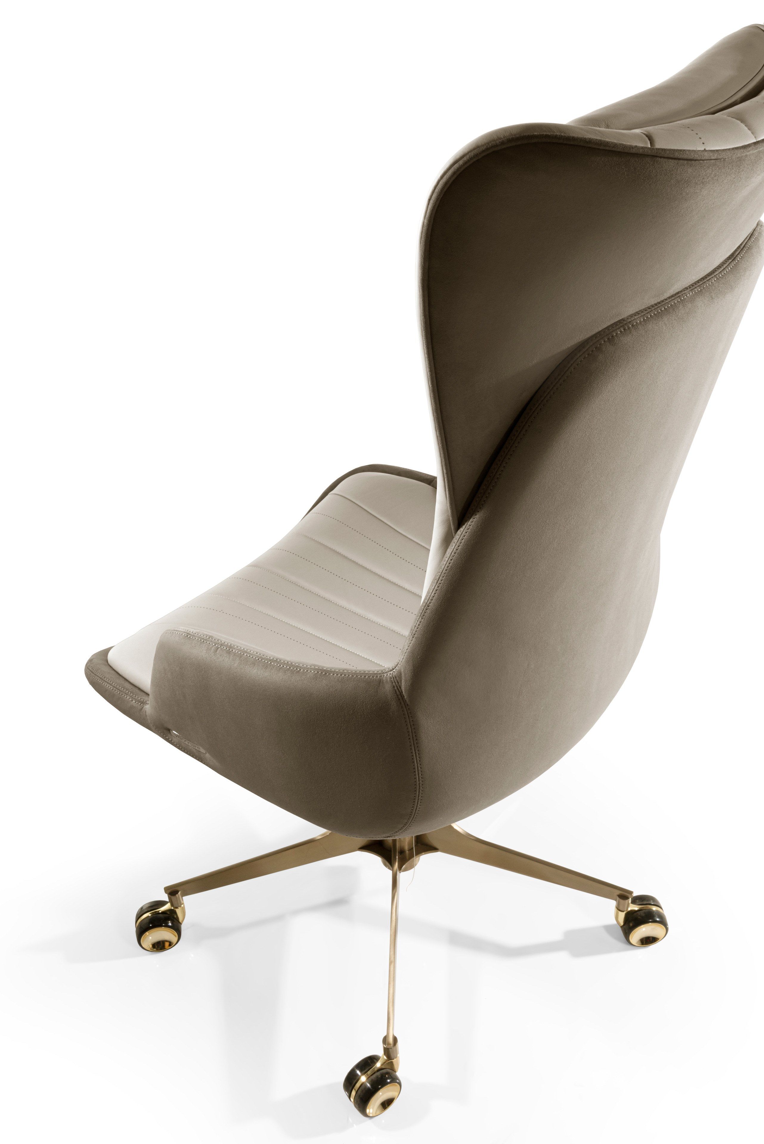 5-спицевое кожаное вращающееся офисное кресло с подлокотниками Visionnaire Starlight ARCH-00074203 - Вид №3