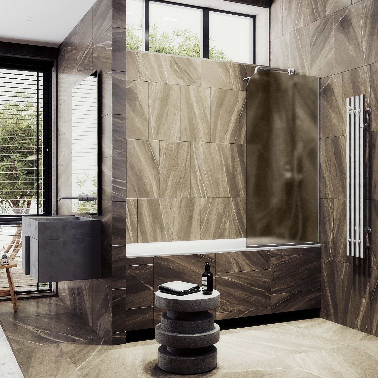 ST-72-5у Душевое ограждения на борт вынны Public Steel Россия 