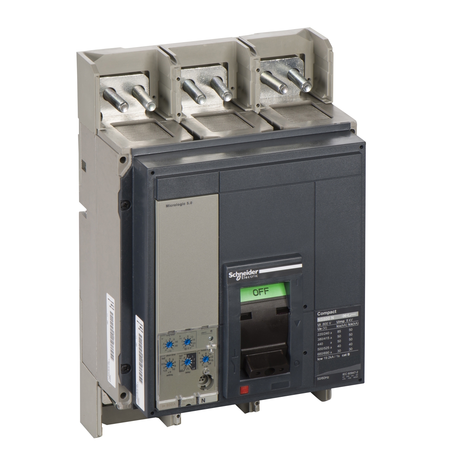 33552 Силовой автомат NS 800, Micrologic 5.0, 50кА, 3P, 800А Schneider Electric Compact 
