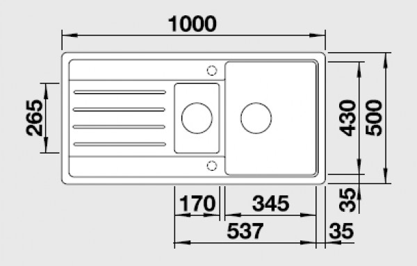 522212 Кухонная мойка Blanco Legra 6 S кофе  Blanco Legra Кофе - Вид №1