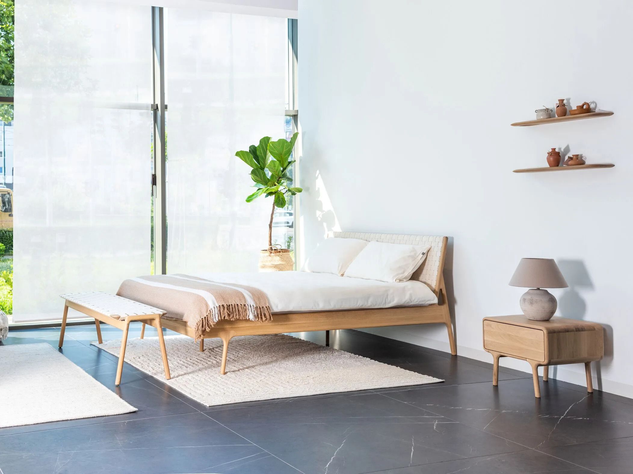 Прямоугольная тумбочка из дуба с ящиками Gazzda Фавн ARCH-00005404 - Вид №5