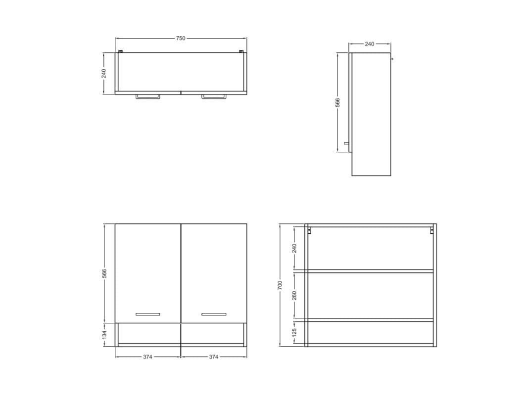 Подвесной шкаф для белья из ДСП с распашными дверцами COLAVENE Complementi Lavanderia ARCH-00082473 - Вид №5