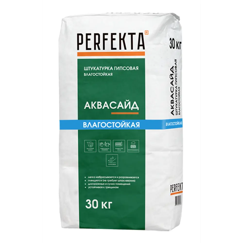 Штукатурка гипсовая влагостойкая Perfekta Аквасайд 30 кг STLM-2119449