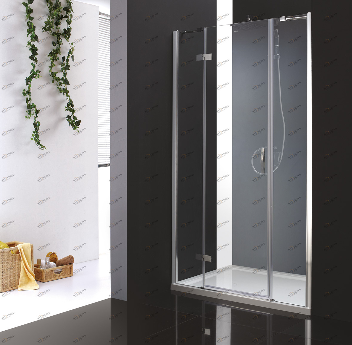 Душевая дверь в нишу CEZARES BERGAMO-W-B-13-30+60/40-C-Cr-L