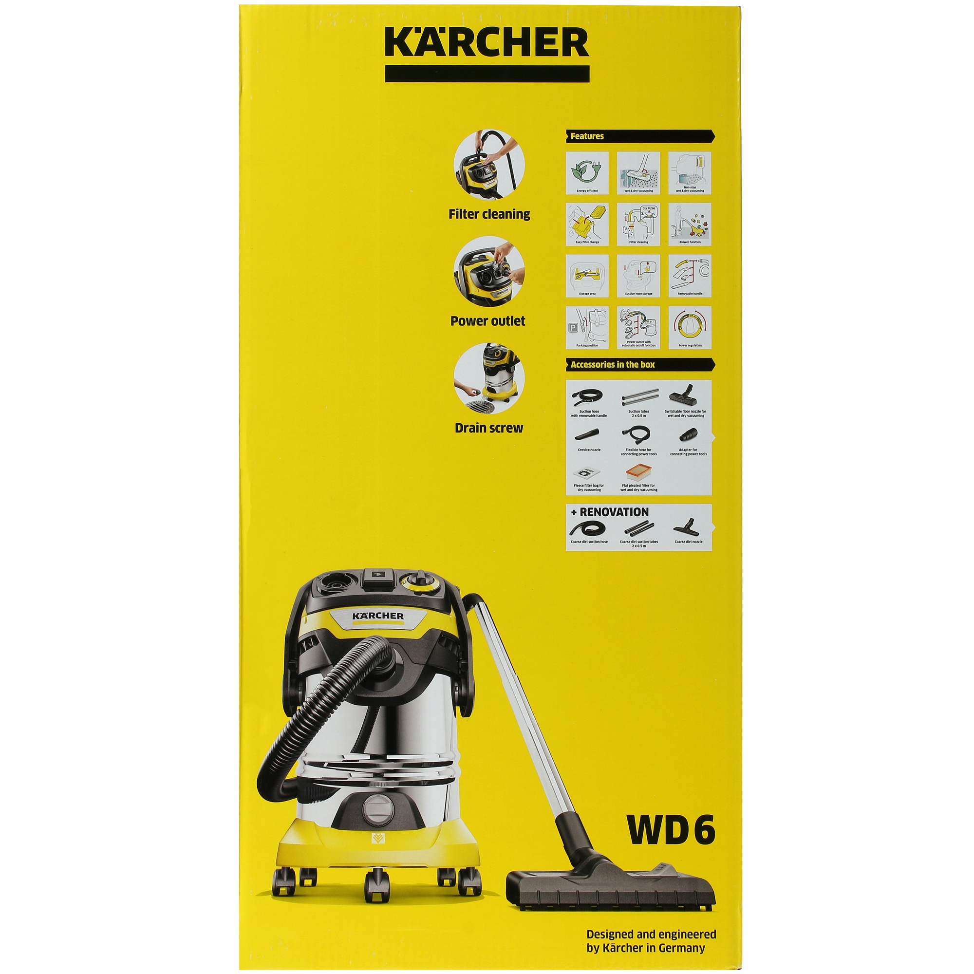 Хозяйственный пылесос  Karcher WD 6 P S V-30/8/22/T Renovation 5370650 STDN-0089849 - Вид №15