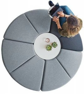 ACTIU Круглая скамья из ткани без спинки Bend