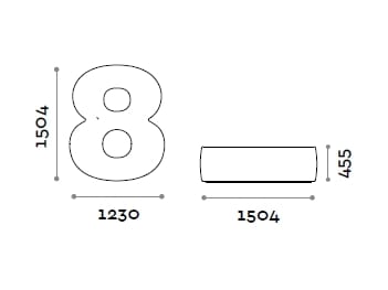 Пуф из искусственной кожи FIT INTERIORS NUMBERS ARCH-00132331 - Вид №16