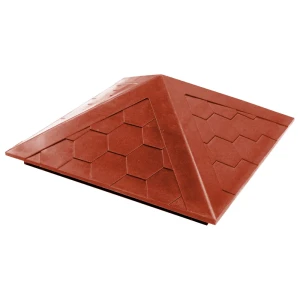 Колпак на заборный столб ППК 390x390x43 мм 1.5 кирпича цвет терракота