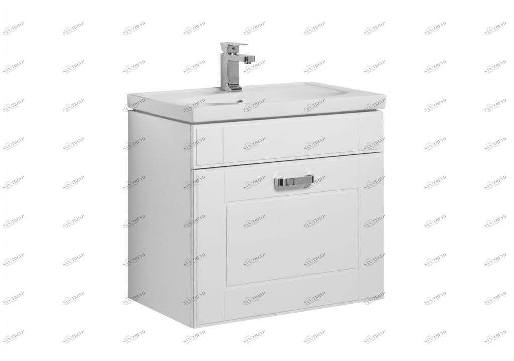 Тумба под раковину Aquanet Рондо 60 белый (1 ящик) sun-id-275432