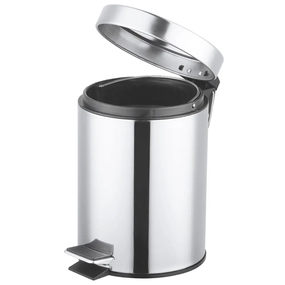Бак для мусора в ванную комнату KONSENSA Терни 3 л сталь цвет хром STLM-2181516 - Вид №2