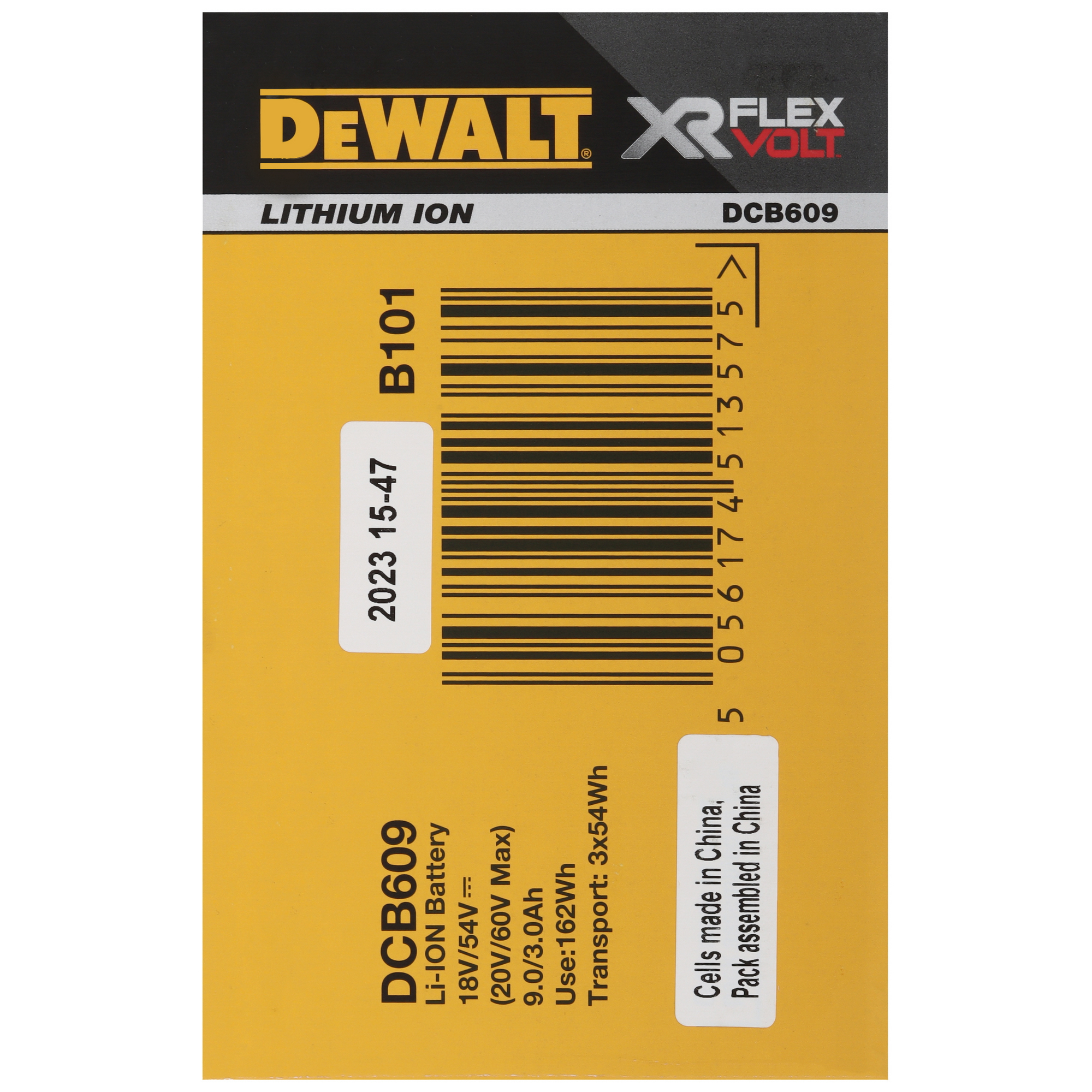 Аккумулятор DeWalt DCB609 5457773 STDN-0001974 - Вид №3