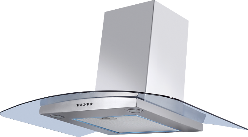 KAMINOX 90 X Настенная вытяжка, ширина 90 см, отвод/рециркуляция, 800 м3/час, механическое кнопочное управление, 3 скорости, led освещение 2х2 вт, таймер, металические жироулавливающие фильтры, угольный фильтр kf-l (опция), 42-63 дб, цвет нержавеющая стал Santreyd  - Вид №1