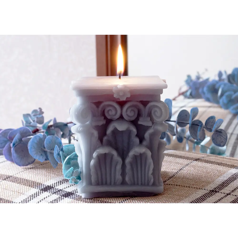 Свеча парафиновая Челентано серая EVIS STLM-2155380 - Вид №4