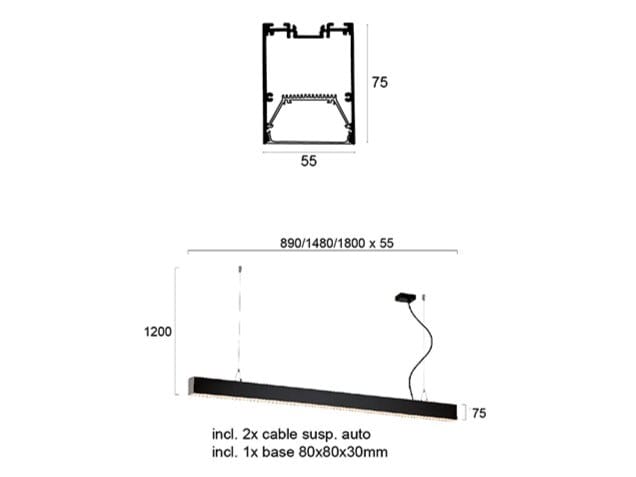 Алюминиевый светодиодный подвесной светильник Terzo Light Station ARCH-00050678 - Вид №3