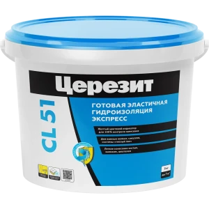 Эластичная гидроизоляция ЦЕРЕЗИТ CL 51 для влажных помещений 17358447