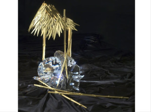 Бронзовая настольная лампа