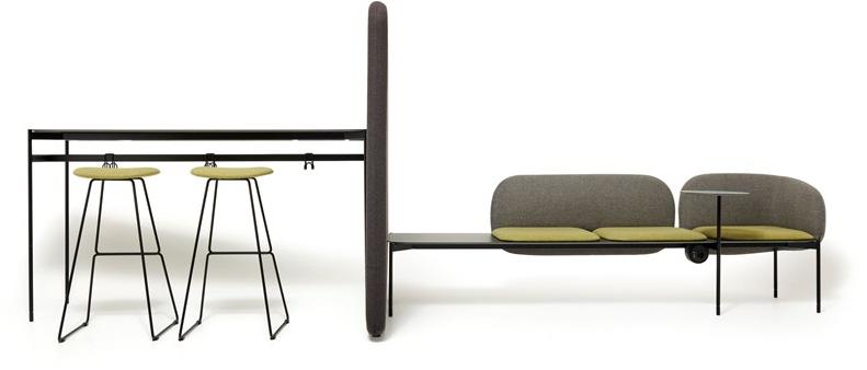 Diemme Модульная тканевая скамья со спинкой Snake sun-id-1406388 - Вид №5