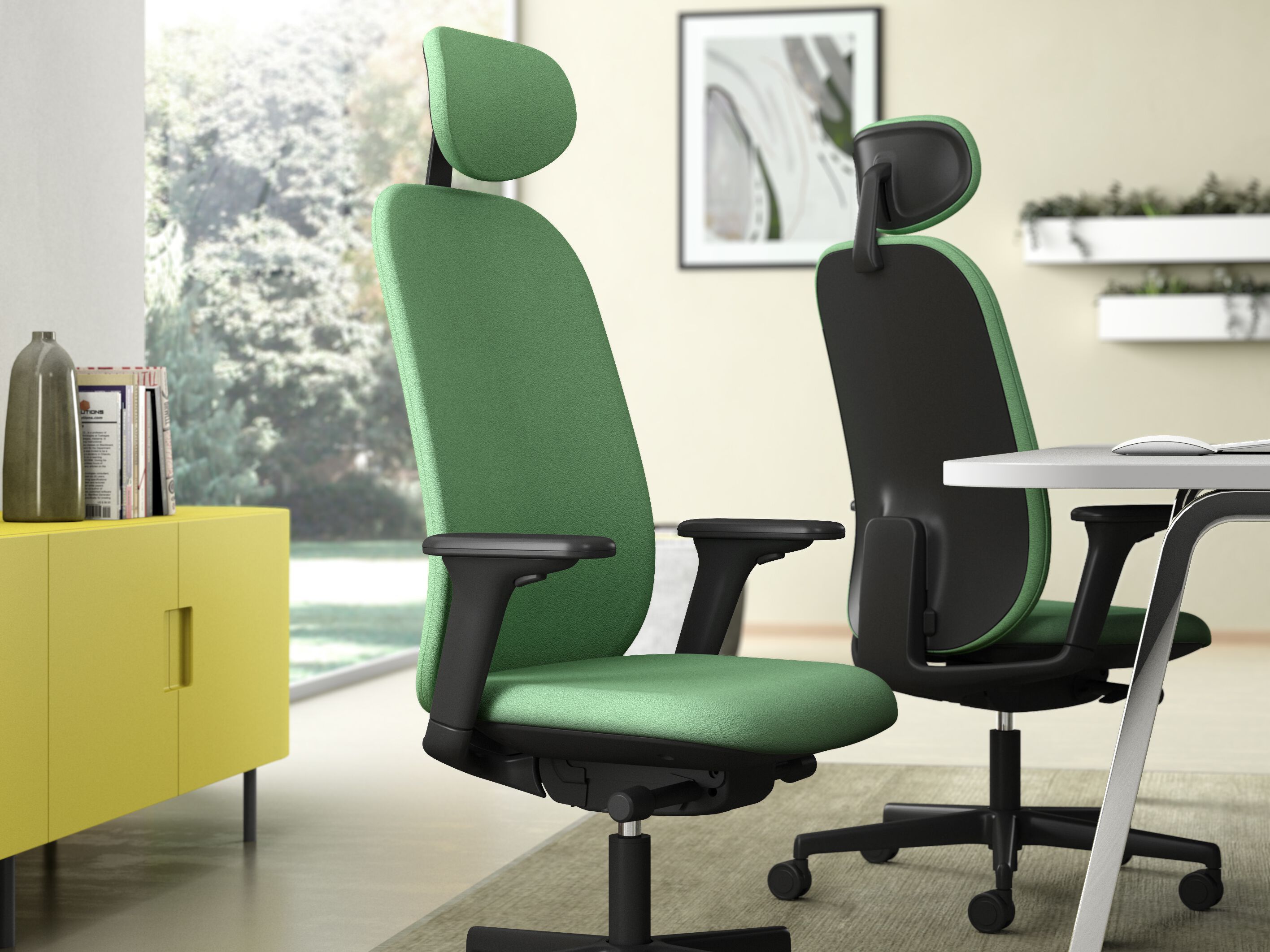 Тканевый поворотный офисный стул с подголовником Leyform RUSH ARCH-00056601