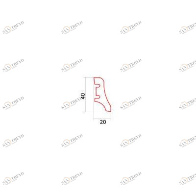 Плинтус Barlinek Антик Шпонированный Дуб (Гладкая) 2200х40 мм 1010000108