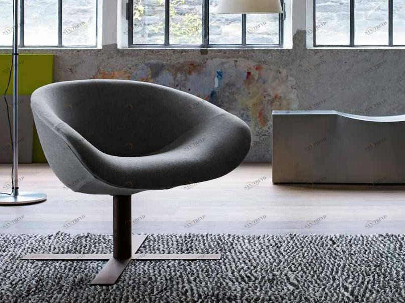 B&B Italia Вращающееся кресло из ткани Mart sun-id-1401671