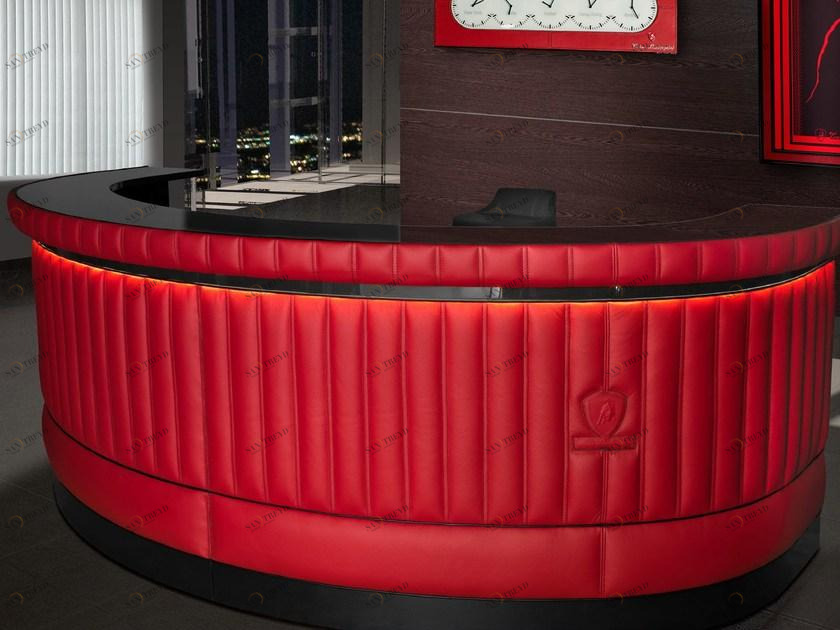 Tonino Lamborghini Casa Круглая кожаная стойка администратора с подсветкой Suzuka sun-id-1432382