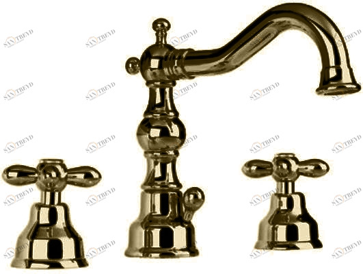 Смеситель MIGLIORE Princeton Plus ML.PRP-8012.BR для раковины - бронза, на 3 отверстия 