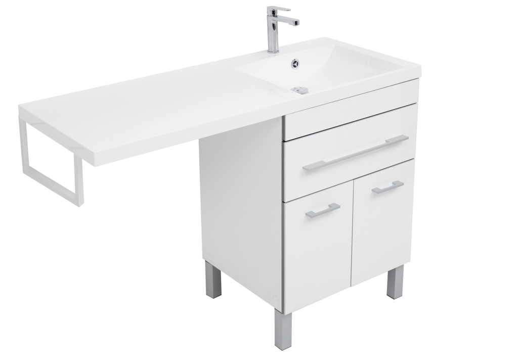 Тумба с раковиной Aquanet Верона 120 R белый (напольная, 1 ящик, 2 дверцы) 0018250700239568 - Вид №2