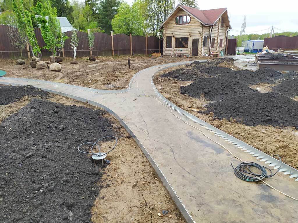 Металлический бордюр 1200*120*70*1,5 компл. ГеоПластБорд GPBST-02 - Вид №5