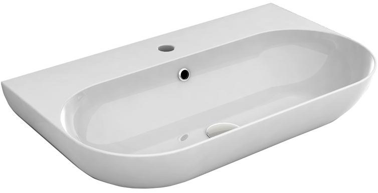 Подвесная раковина настенная овальная Olympia Ceramica Milady белая sun-id-1357246 - Вид №1