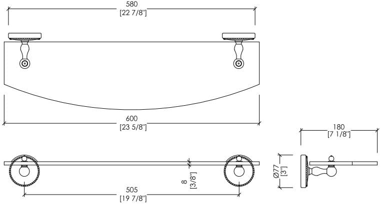 Хрустальная полка для ванной Devon&Devon Дороти ARCH-00012380 - Вид №1