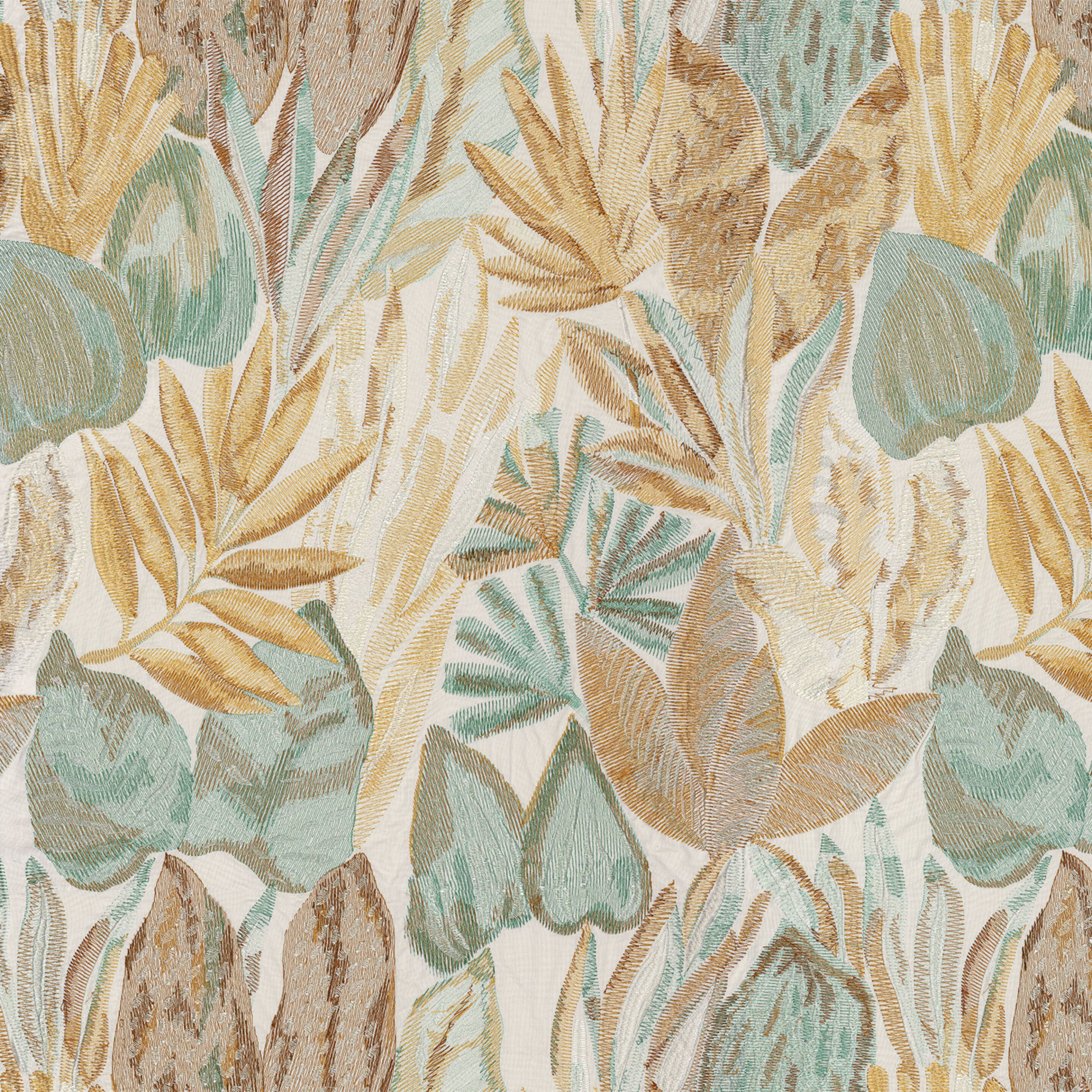 Хлопковая вышитая ткань с цветочным рисунком Casamance Machaya ARCH-00073879 - Вид №2