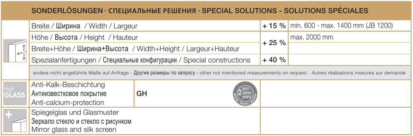 Распашные двери в нишу Provex Jolly JP 0070 JP 05 GL с боковым элементом 0070JP05GL - Вид №3