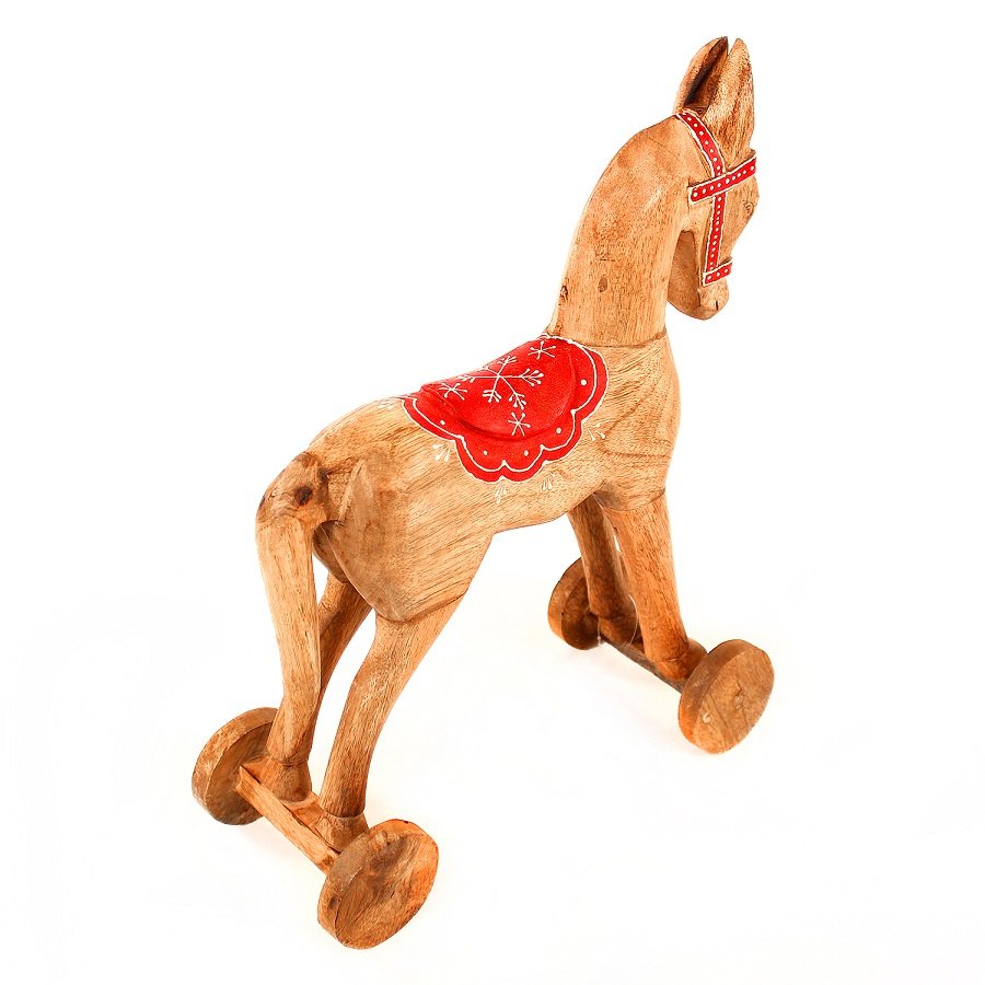 Украшение новогоднее "Лошадка на колесах" Christmas horse, 40х30х13 см ENJOYME  253066 Золото;разноцветный  - Вид №2