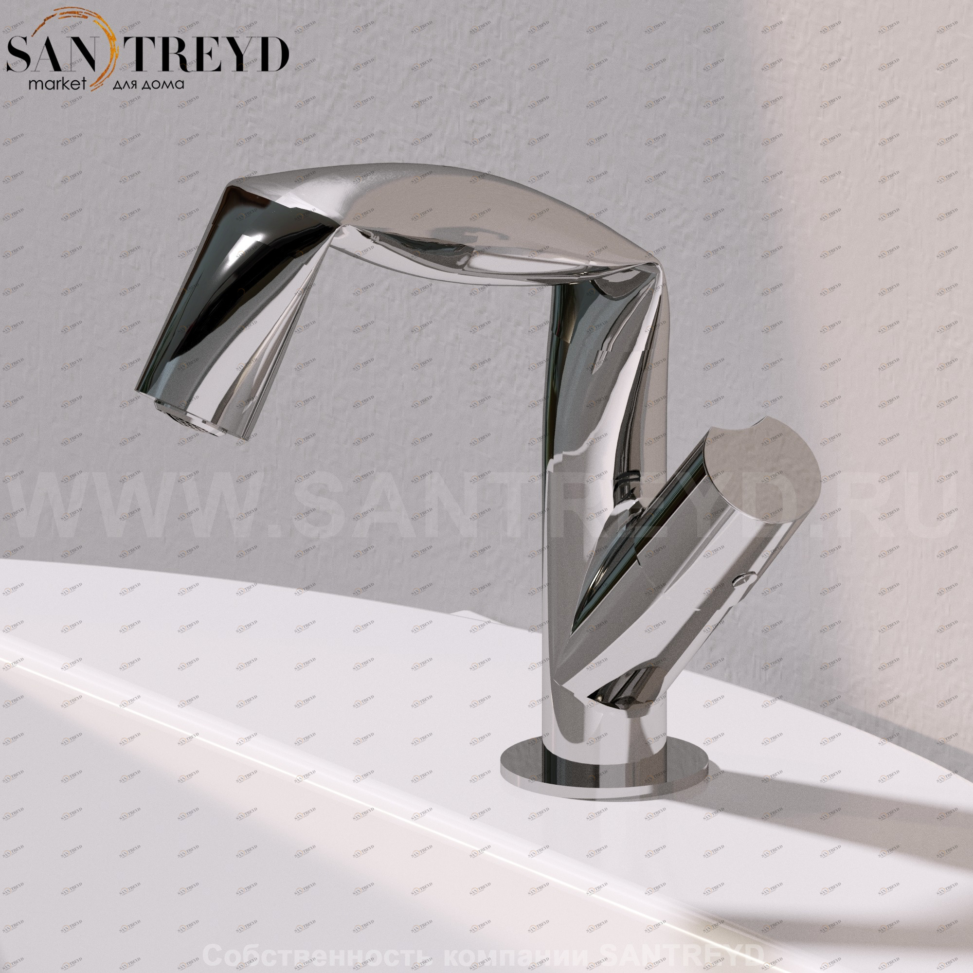 Flaminia FOLD Смеситель для раковины хромированный FL3050 Ceramica Flaminia