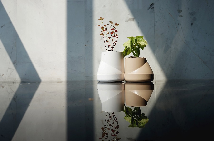 Горшок цветочный Hill Pot, большой, белый Qualy QLX20002WH - Вид №5