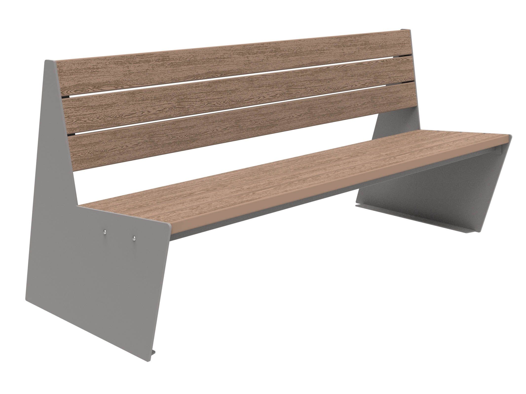 Скамья WPC со спинкой Lazzari Sharp ARCH-00095832 - Вид №34