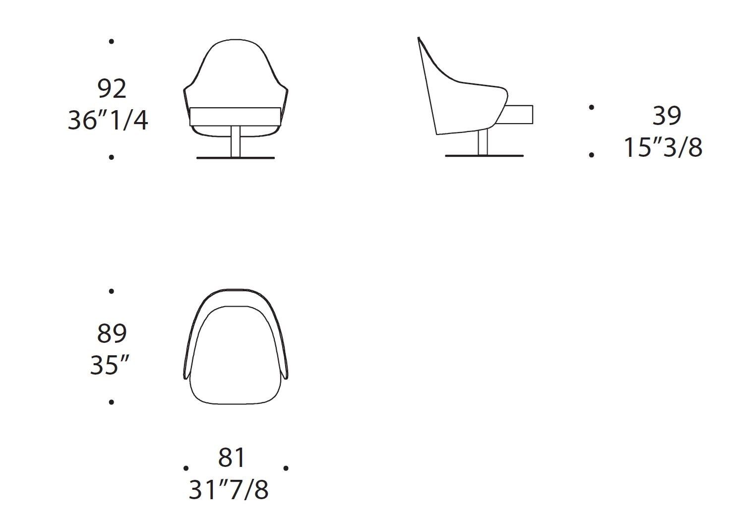 Вращающееся кресло с подлокотниками REFLEX Людвиг ARCH-00041246 - Вид №4