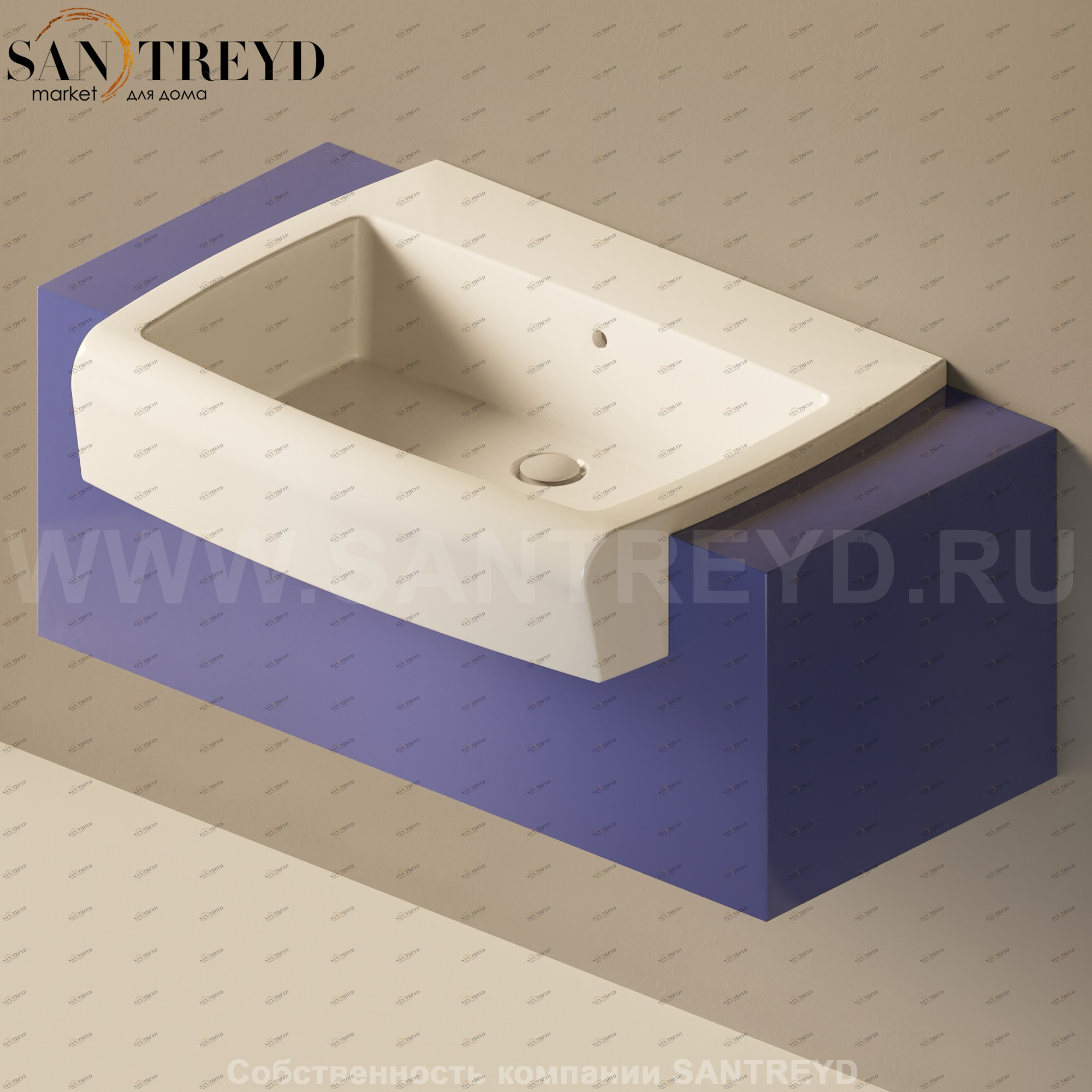 Flaminia UNA Консоль для раковины от 100 до 200 см синяя UNA75C1.5003 Ceramica Flaminia UNA75C15003