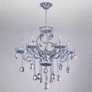 Подвесная люстра Eurosvet 3015/5 хром/лазурный хрусталь Strotskis EUROSVET ДИЗАЙНЕРСКИЕ 274541 Хром
