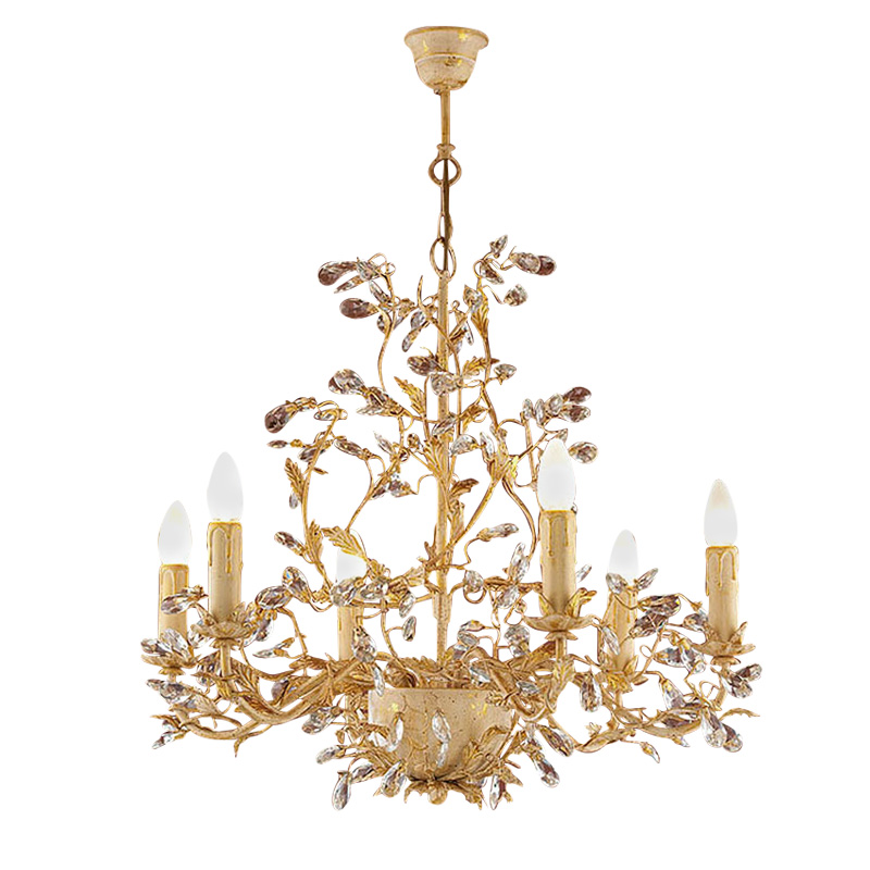 033452 Люстра 6L слоновая кость/золото Schuller Verdi