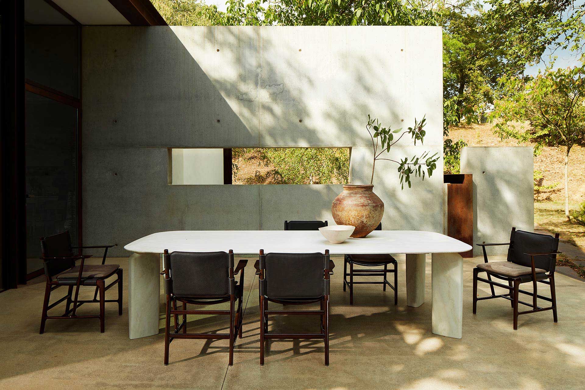 Травертин прямоугольный садовый стол Exteta 10th ARCH-00046705 - Вид №5