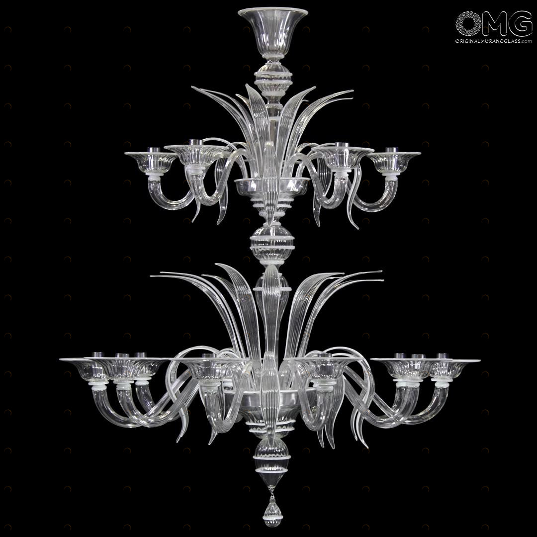 1059 ORIGINALMURANOGLASS Люстра Паолини на 15 ламп - муранское стекло OMG  см CLASSICO